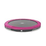 EXIT Toys Silhouette Sports Bodentrampolin - ø305cm - Rundes Inground Gartentrampolin Outdoor - für Personen ab 14 Jahren - Mit Fußschutzsystem - Sicherer Einstieg - Gute Sprungkraft - Rosa
