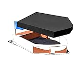 Grantien Sandkasten Abdeckung, Bootsförmige Sandboxen-Schutzhülle Mit Kordelzug, Wasserdicht, Oxford Schwarz 160 * 113 * 22cm