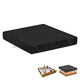 LAMUNI Sandkastenabdeckung Quadratisch Sandkasten Abdeckung Wasserdicht Sandkistenabdeckungen, 420D Oxford Gewebe Sandbox Abdeckung Sandkastenplane mit Kordelzug und Elastikband, 150x150x20cm