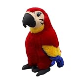 champracer Vogel Papagei Plüschtier, Papagei Vogel Plüschtier, 30 cm Niedliche Plüsch Ara Papagei Stofftier Kuscheltier Plüschtier, für Kinder Erwachsene (30 cm,Rot)