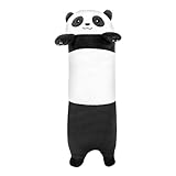 FakeFace Lange Süße Panda Plüschtier Katze Kissen Kuscheltier Schlafkissen Wurfkissen Super weiche Stofftier Spielzeug Sofakissen Seitenschläferkissen Zimmer Deko 70cm