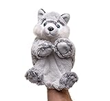 Uni-Toys - Handpuppe Husky - 24 cm (Höhe) - Plüsch-Puppe, Hund - Plüschtier, Kuscheltier