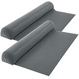 Lilian&Gema 2er Pack Rausfallschutz Bett Reise Aufblasbar, Bettschutzgitter Aufblasbarer Rausfallschutz Aufblasbar 140 cm für Kinder & Baby (Grau)