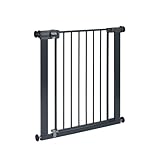Safety 1st Easy Close Metal Gate, Treppenschutzgitter ohne Bohren, 73–80 cm (bis 108 cm erweiterbar), leicht schließbares Türschutzgitter, mit 1 Hand öffnen, kein Bohren, Zweifachsicherung, Dark Grey