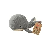 Efie Bio-Kuscheltier Wal klein – ca. 20 cm – aus Bio-Baumwolle (KBA) mit recycelter Füllung – allergikergeeignet – handgefertigt in Deutschland