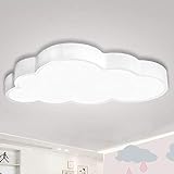 BFYLIN 64W LED Dimmbar Deckenleuchte Wolken Deckenlampe Wohnzimmer Lampe Schlafzimmer Küche Leuchte Energie Sparen Licht (Weiß Wolken-64W Dimmbar)