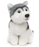 Uni-Toys - Plushie - Husky, sitzend - 12 cm (Höhe) - Plüsch-Hund - Plüschtier, Kuscheltier