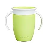 Munchkin Miracle 360°-Trinkbecher für Babys und Kleinkinder, BPA-freier Trinklernbecher mit Griffen, auslaufsicher & spülmaschinenfest, für Kinder ab 6 Monaten - 207 ml, grün