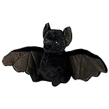 Warmies Plüsch-Teddy mit schwarzem Fledermaus, mikrowellengeeignet, mit französischem Lavendelduft, heiß oder kalt für kühle Entspannung und warme Linderung