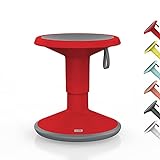 Interstuhl UPis1 - ergonomischer Sitzhocker mit Schwingeffekt - höhenverstellbar - Hocker mit rutschhemmender Standfläche & Kippschutz - Sitzhocker für gesünderes Arbeiten (Rot)
