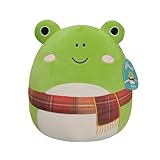 Squishmallows SQCR04581 - Wendy der Frosch mit Schal 30 cm, offizielles Kelly Toys Plüsch, superweiches Kuscheltier