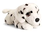 tachi Plüschtier Welpe liegend, Stofftier Dalmatiner weiß schwarz, Kuscheltier Hund 25 cm