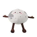 HAKIDZEL Plüschmondkissen: Weiches, rundes Planeten-Kuscheltier – Niedliches Mond-Plüschkissen – Weltraum-Astronomie-Dekoration für Jungen- und Mädchenzimmer, pädagogisch wertvoll (STEM-Lernen)