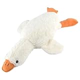 AYNKH niedliches, weiches Plüschkissen, große weiße Ganspuppe, kann als Kissen und Schlafliedspielzeug für Babys verwendet werden, geeignet für Wohnzimmer