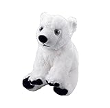 EcoBuddiez - Eisbär von Deluxebase. Kleine weiche Plüschtiere aus recycelten Plastikflaschen. Umweltfreundliches Kuschelgeschenk für Kinder und niedliches Kuscheltier für Kleinkinder.