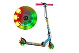 FA Sports - Velotouro Tretroller für Kinder, höhenverstellbar, mit LED-beleuchteten Rädern, Handbremse und patentiertem One-klick-Mechanismus, für Jungen und Mädchen