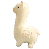 Alpaka Kuscheltier, Weißer Plüsch Alpaka, 25 cm Weiches Kuscheltier Für Kinder Und Erwachsene, Dekoration Für Zuhause Und Büro, Geschenk Für Alpaka Liebhaber