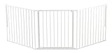 BabyDan Konfigurationsgitter / Kaminschutzgitter Flex L, 90 - 223 cm - Hergestellt in Dänemark und vom TÜV GS geprüft, Farbe: Weiß