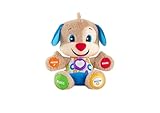 Fisher-Price Lernspaß-Hündchen mit drei Stufen, sprechendes Kuscheltier mit Musik als Kinderspielzeug und Baby Spielzeug, Interaktiver Teddybär, Babyspielzeug ab 6 Monate, Deutsche Version, FPM50