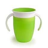 Munchkin Miracle 360°-Trinkbecher für Babys und Kleinkinder, BPA-freier Trinklernbecher mit Griffen, auslaufsicher & spülmaschinenfest, für Kinder ab 6 Monaten - 207 ml, grün