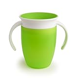 Munchkin Miracle 360°-Trinkbecher für Babys und Kleinkinder, BPA-freier Trinklernbecher mit Griffen, auslaufsicher & spülmaschinenfest, für Kinder ab 6 Monaten - 207 ml, grün