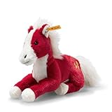 Steiff Kuscheltier Jahr des Pferdes chinesisches Tierkreiszeichen, Süßes Stofftier, Kinder, Jungen & Mädchen, Friends, 18 cm, Rot, 114151