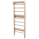 Einfache Kinder-Sprossenwand aus Holz für bis zu 100 kg Belastung (Physionics)