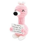 Rosa Positive Flamingo, Pocket Hug Flamingo Geschenke, Emotionale Unterstützung Geschenk, Glücksbringer und Taschenumarmung für Papa Opa Mama Oma Frauen Männer Freund Kollegin