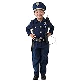 Dress Up America Polizeikostüm für Jungen – Hemd, Hose, Hut, Gürtel, Trillerpfeife, Pistolenhalfter und Walkie-Talkie-Cop-Set