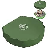 TOPJOWGA Sandmuschel Abdeckung, 100X15cm Sandkasten Abdeckung, Sandmuschel Rund, Wasserdicht Staubdichte Sandkasten Abdeckun, Sandabdeckung Sandkastenplane für Sandkasten Pool Wassermuscheln (Grün)