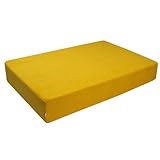malwim Cord Hüpfmatratze für Kinder – 107x70x7cm | Indoor Sprungmatte – Made in Germany | Weich, Sicher & Langlebig | moderner Cordbezug Goldgelb