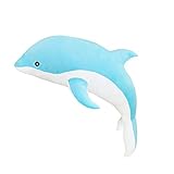 JAWSEU Delphin Kuscheltiere 50cm, gefülltes Meerestier, Simulationsdelphin Plüschtiere für Kinder Sofamöbel Dekoration Plüsch Delfin Cuddlekins Kuscheltier, Blau
