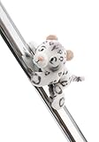 MagNICI Schneeleopard Eleni Snowbell 12cm - weiß - Kuscheltier mit Magnet – Plüschtier haftet auf Metalloberflächen, Magnettafeln und Taschenhänkel als Reisebegleiter – tolle Geschenkidee | 62404