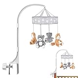 KOUHA Baby Mobile Halterung, Verstellbare Wickeltisch Mobile, Klingelhalterung für Kinderbett, Ohne Spielzeug und Spieluhrmodul