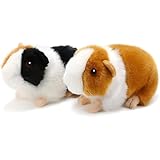 Lotvic Meerschweinchen Kuscheltier, 2 Stück Realistische Hamster Plüschtiere Spielzeug, Kuscheltiere Weiche Meerschweinchen für Jungen Mädchen Partybedarf
