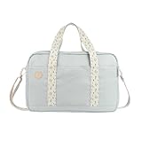 Badabulle Wickeltasche Bowling Grau - Kinderwagentasche inklusive Wickelauflage