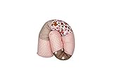 ULLENBOOM ® Baby Kuschelschlange 120x13 cm Sand Eichhörnchen (Made in EU) - Kuschelschnecke in vielen Farben und Größen, Bezug: 100% ÖkoTex Baumwolle, Nackenrolle, Kopfschutz für Wickeltisch