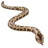 KUKUShining Schlangen Plüsch, Realistische Weiche Kuscheltiere Puppen Spielzeug Süßes Plüschtier Halloween Gastgeschenke Dekoration Streich Requisiten(Dark Brown,50cm/19.8in)