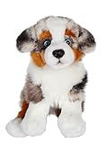 GIPSY TOYS - Sitzender Hund 25 cm Australischer Schäferhund - Kuscheltier für Kinder - In 8 verschiedenen Modellen erhältlich - 071523