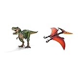 SCHLEICH® 14525 Tyrannosaurus Rex, für Kinder ab 5-12 Jahren, Dinosaurs - Spielfigur & ® 15008 Pteranodon, für Kinder ab 5-12 Jahren, Dinosaurs - Spielfigur