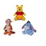 Disney 6315872710NBP - Teddybär Puh & Co. Kuscheltiere - Disney Winnie Puh, Ior oder Ferkel als Kuscheltiere, 17 cm, Ab 0 Monaten, Zufällige Auswahl, 1 Stück