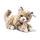 Steiff Kuscheltier Lucy Katze, Süßes Stofftier mit Kunststoffaugen, Kinder, Jungen & Mädchen, Plüschtier 18 cm, Beige, 099663