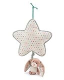NICI Spieluhr Stern 21x20cm mit Hase Fjella 9cm - rosa - Einschlafhilfe für Babys und Kleinkinder ab der Geburt, Stofftier für Jungen und Mädchen Ideal für Bett, Kinderwagen & Wiege | 61882