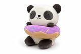 Generisch Plüschtier Panda mit Donut 23 cm – Süßes Kuscheltier, Weiche Stoffpuppe, Geschenk für Kinder, Mädchen & Jungen