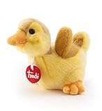 Trudi TUDG1000 Trudini Plüschtier Baby Ente ca. 16 cm, Größe XS, Flauschiges Stofftier mit weichen Materialien, Plüschfigur mit liebevollen Details, waschbar, Kuscheltier für Kinder und Babys, Gelb