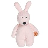 Nattou Kuscheltier-Rassel aus Baumwolle und Polyester (Frottee), Hase Bonnie, Ca. 22 cm, Susie und Bonnie, Rosa