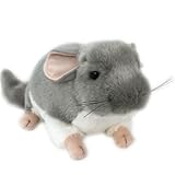 HOMEXYLYL Chinchilla Stofftier, realistisches Plüschtier, weicher Grauer Plüsch, süßes kleines Haustier, Kindergeschenk, Geburtstag, Weihnachten, Junge, Mädchen, Erwachsener