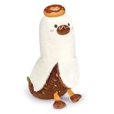 shownicer Plüschtier Banane Ente Kuscheltier Stofftier Kawaii Ente Plüsch, Banane Plüschkissen Spielzeug Wurfkissen, Ente Kissen Geschenk für Kinder Mädchen 3+ Jahre (Braun Donut, 30cm)