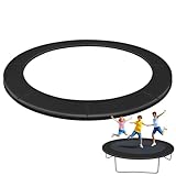 FUFRE Trampolin Umrandung 305, UV-beständig Trampolin Randabdeckung Ø305 26cm-Breit, PVC-PE Trampolin Ersatzteile Umrandung, reißfest wetterfest, für Trampolin-Randschutz (Schwarz)