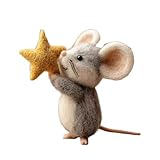 Beiykhera 8×4 cm Maus Kuscheltier Filz Maus Plüschtier Niedliches Stofftier Zum Kuscheln & Spielen Weich Plüschmaus Kuscheltier Für Kinder Plüsch Nagetier Tischdekoration